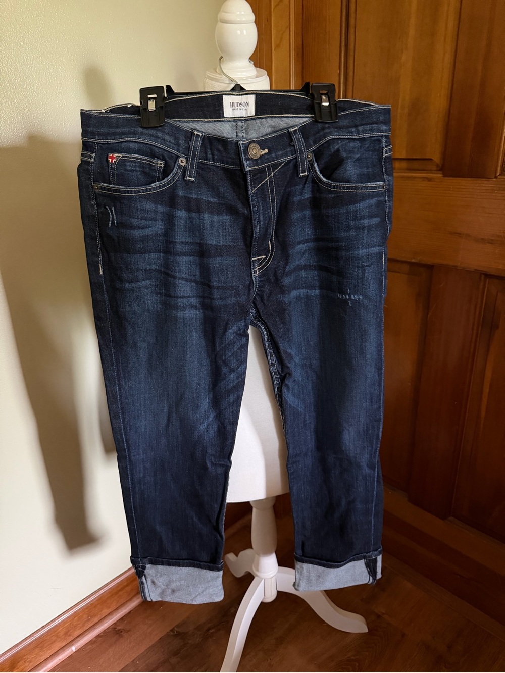 Hudson Jeans Dark Indigo Straight Leg Denim